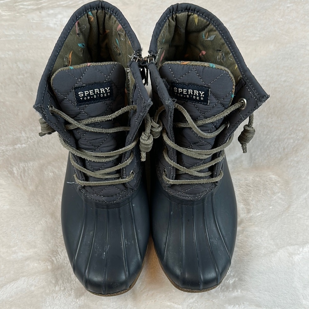 Sperry Top-Sider Blue Winter & Rain Boots With Quilted Interior Lining Women 7.5 - Picture 6 of 11